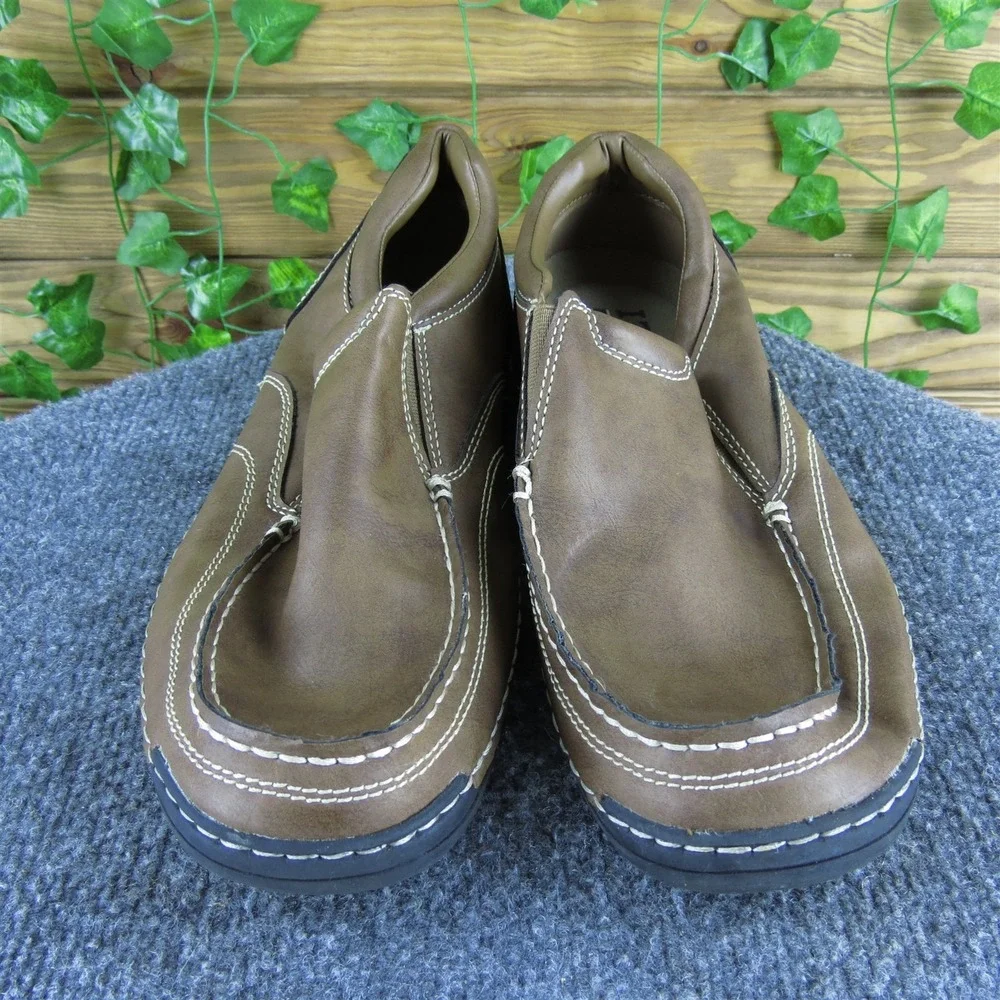 Izod Men's Charlie Loafer Brown Synthetic Size 9.5 Medium Gently Used 2025
